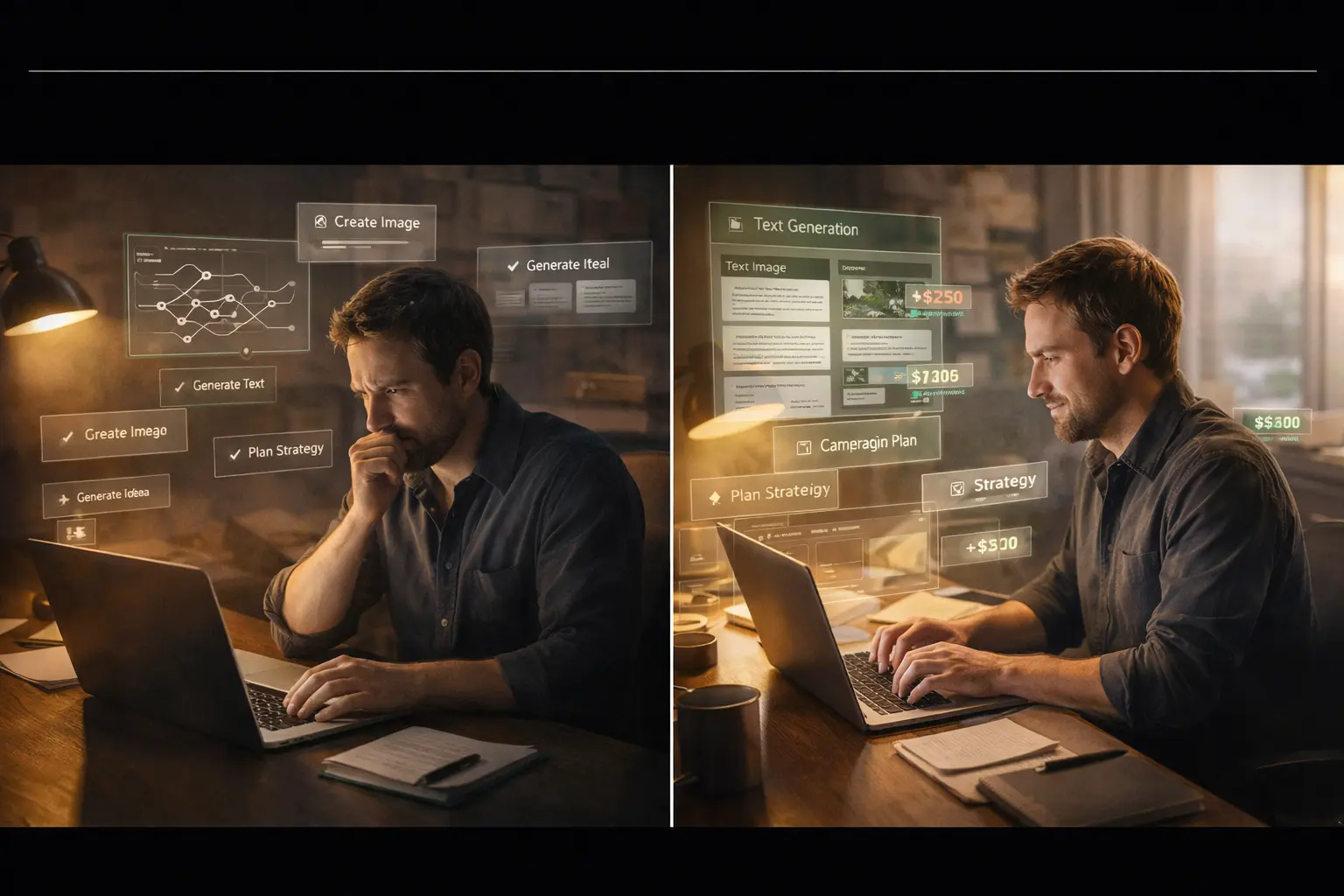 beginner using AI assistant to start online income