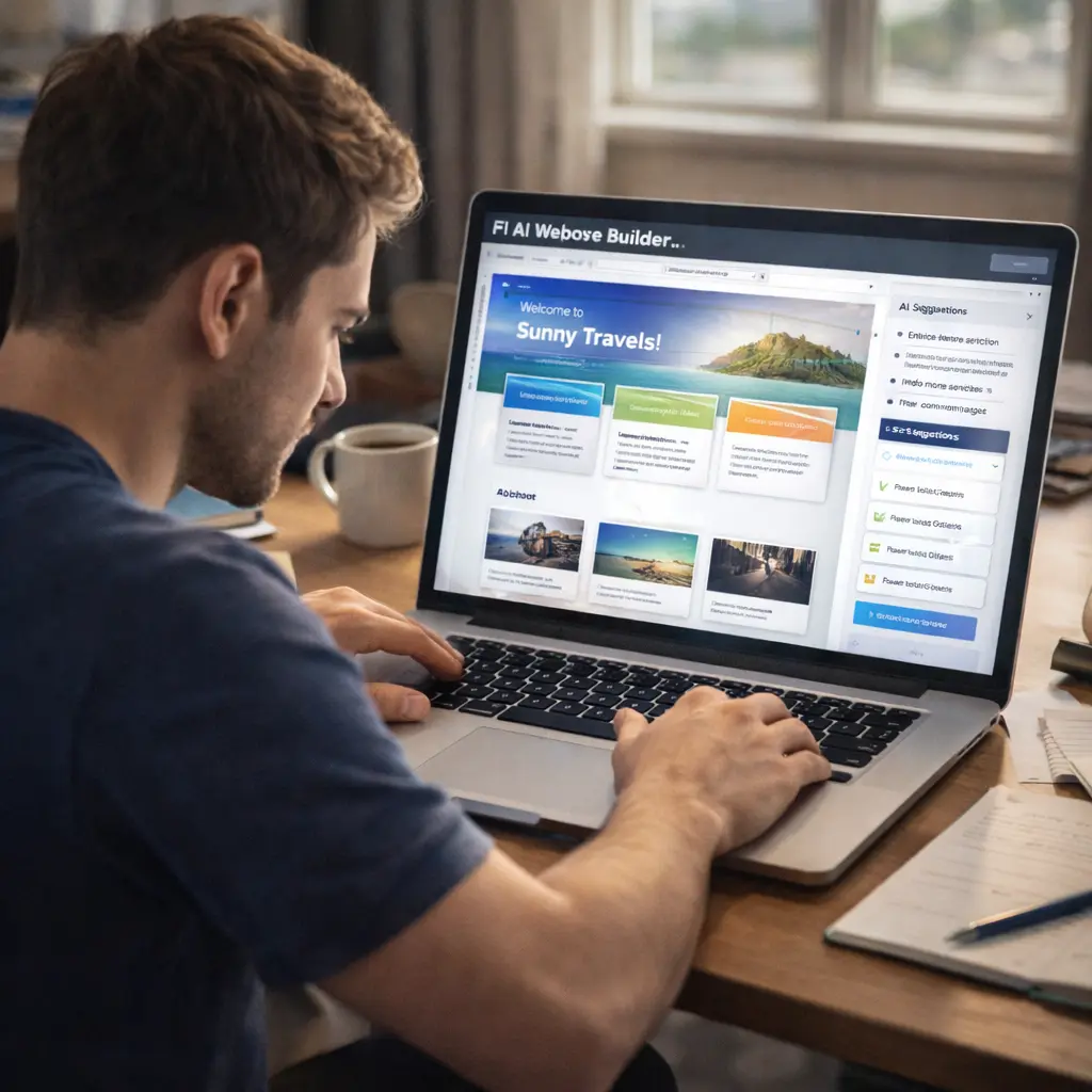 how to use AI to build a website without coding