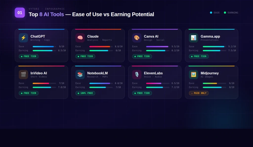 best AI tools for students to earn money