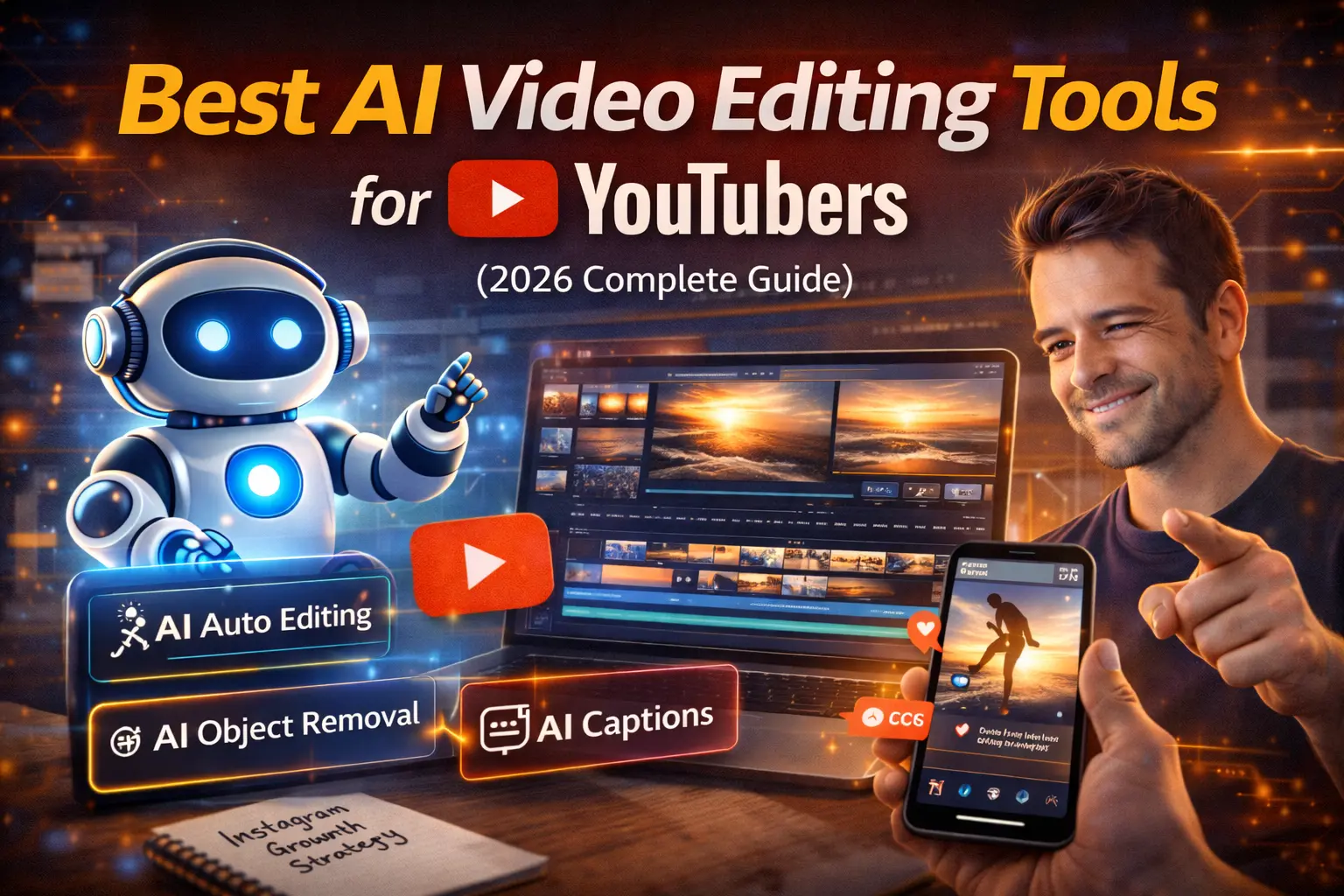 best AI video editing tools for YouTubers