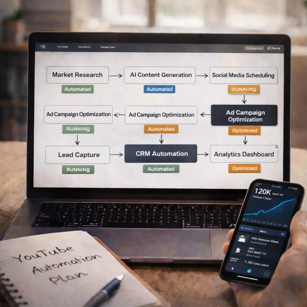 AI automation workflow for digital marketing